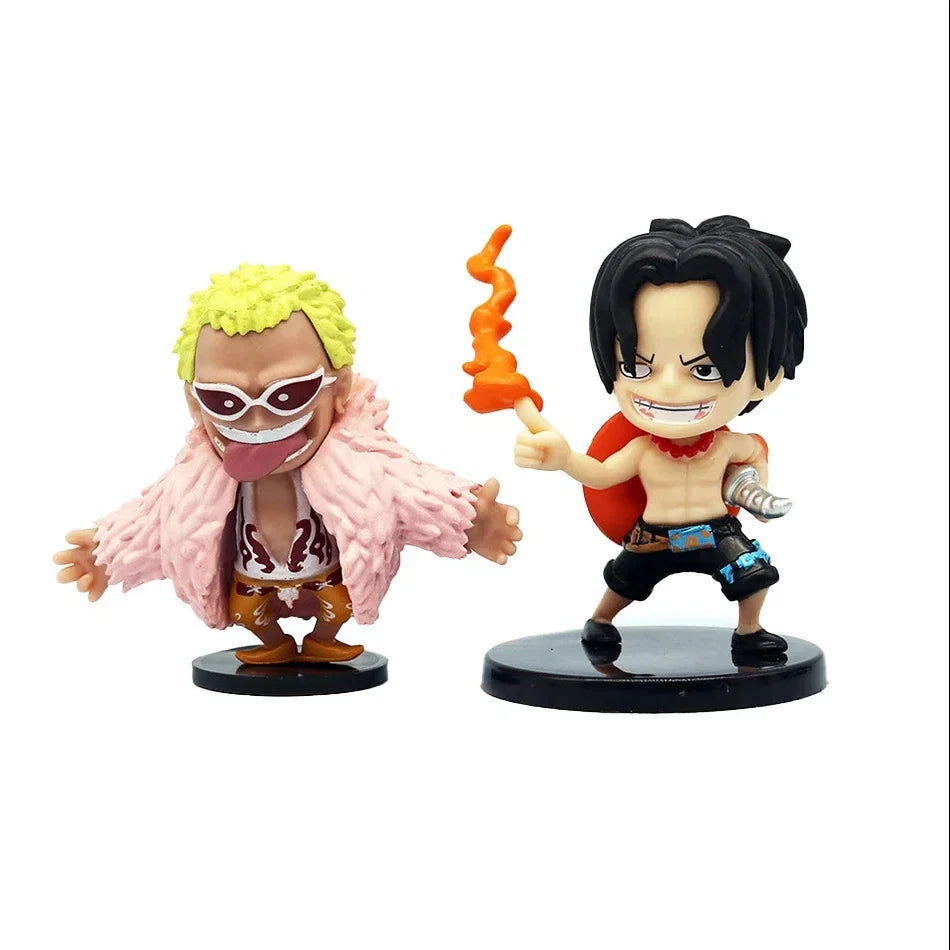 8pcs Anime One Piece Figures Model Dolls Toys Cute Luffy Oka Shichibukai Ace Boa Hancock Jinbe Collection Toys Full Set Hot Sale