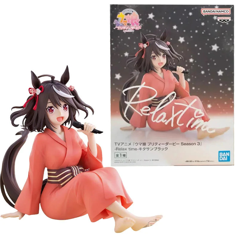 In Stock 100% Original BANPRESTO Umamusume: Pretty Derby Relax Time Anime Character Cheval Grand Vivlos Toy Decoration