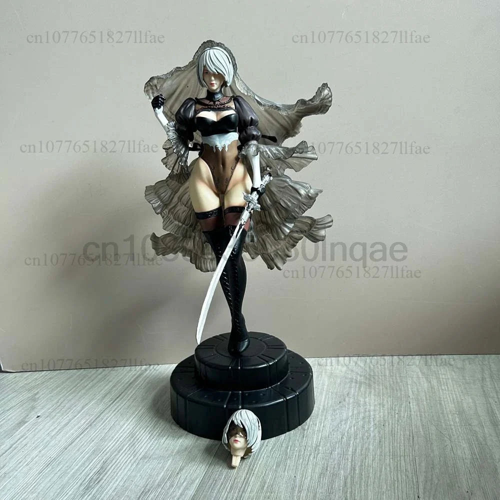 Anime Figure NieR:Automata YoRHa No.2 Type B 2B Wedding Action Figure Model Toys Cool Doll Joint Movable Doll Birthday Present