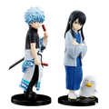 Original 14CM Anime Gintama Figure Sakata Gintoki Katsura Kotarou Stand Anime Model Toys Gifts Collection Decoration Ornaments