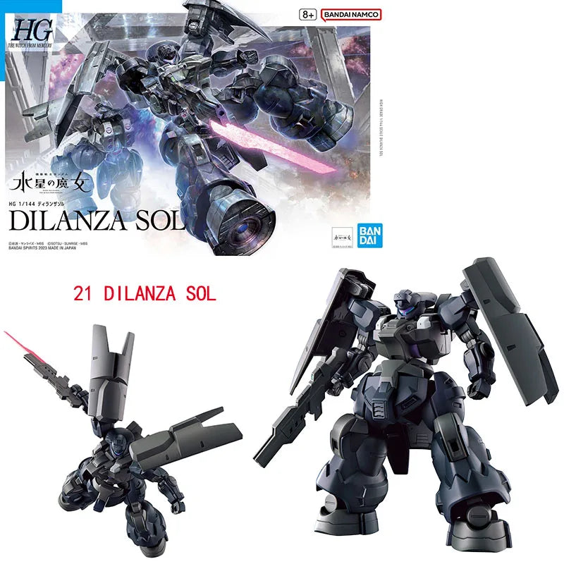 Bandai Genuine HG The Witch From Mercury GUNDAM LFRITH CALIBARN BEGUIR-BEU DARILBALDE ZOWORT HEAVY Anime Assembly Model Toys Kid