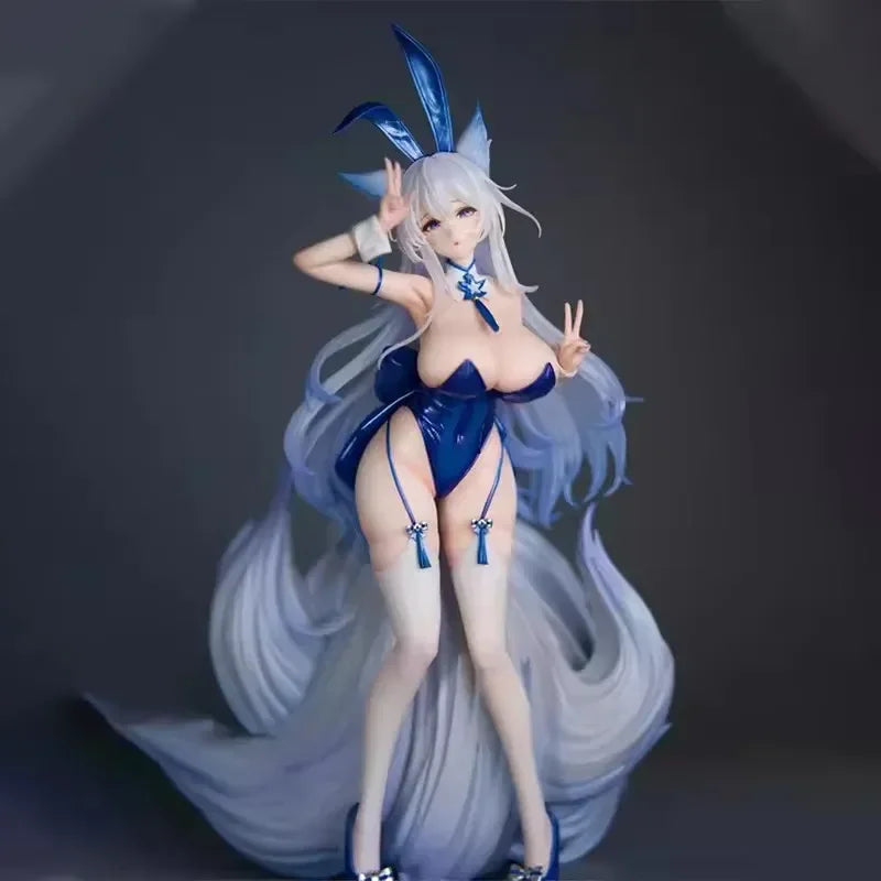 Azur Lane Shinano Dreams Of The Hazy Moon 1/7 Bunny Girl Gk Model Kit Translucent Skirt Twin Tails Anime Figure Decoration Gifts