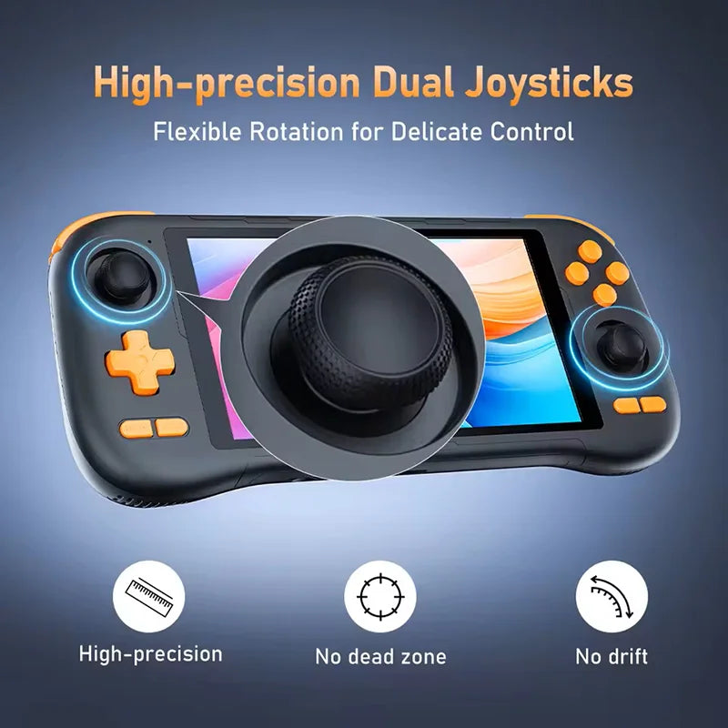 K56 Portable Gaming Console 5.5-inch Touchscreen 50 Emulators 27,000 PS1/PSP/DC/SS Games Android 14 OS 5000mAh Battery Wi-Fi 5 R