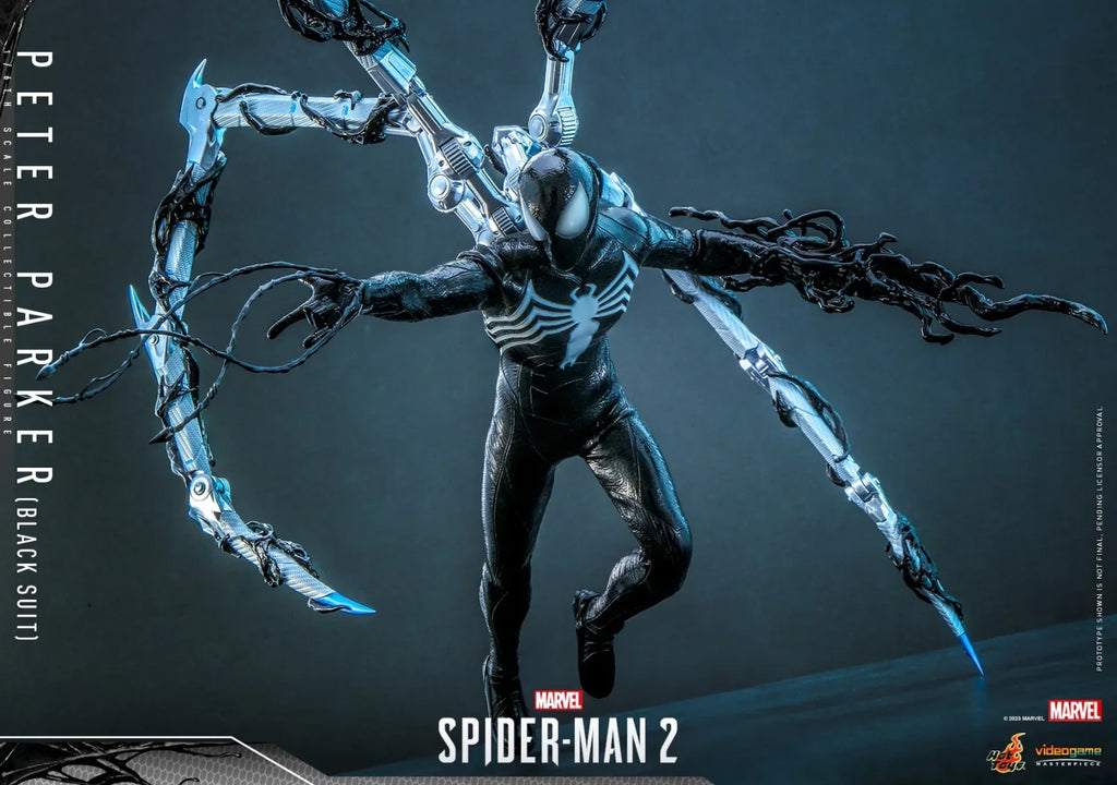 Hottoys 1/6 Vgm56 Special Marvel Spider Man 2 Peter Parker Black Venom Suit Children Festival Gift  Action Figure
