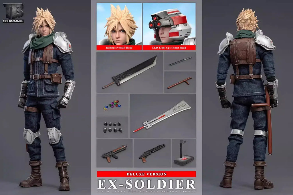 Auf Lager Original TOYS BATTALION TB025AB Cloud Strife Bewegliches Modellspielzeug EX-SOLDIER 1/6 SAMMELBARE ACTIONFIGUR