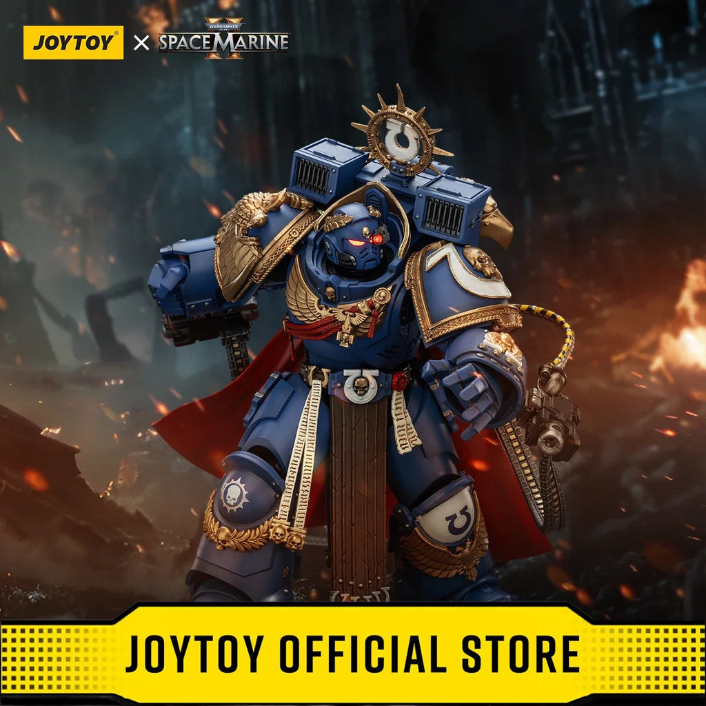 JOYTOY Warhammer 40k 1/18 Action Figures Ultramarines Marneus Calgar, Chapter Master with MKX Gravis Armour and Gauntlets