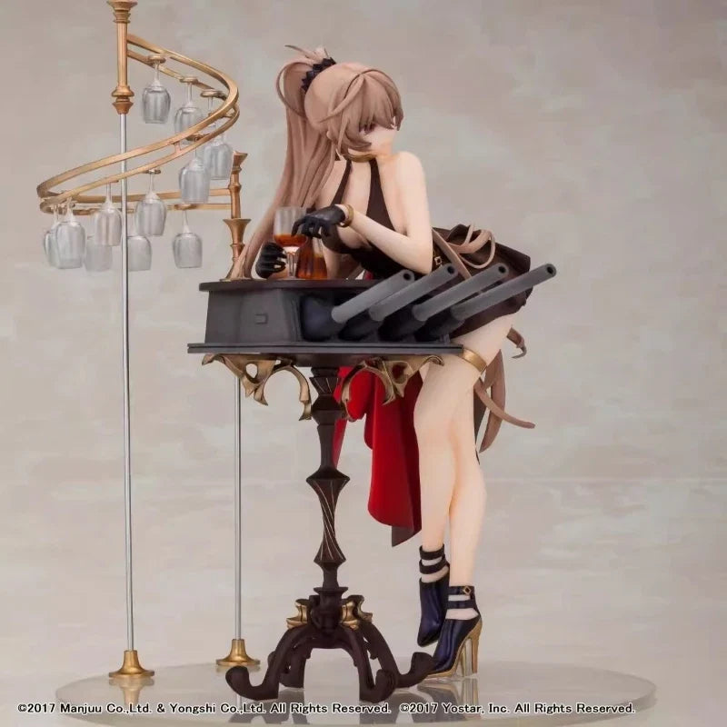 In Stock Original  Wings Inc 1/7 Mnf Jean Bart Figure Azur Lane Anime Figures Dress Ver Girl Statue Cartoon model desktop