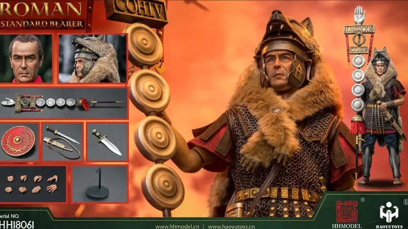 HHMODEL&HAOYUTOYS HH18061 1:6 Maßstab 12'' Männliche Kaiserliche Legion Römischer Fahnenträger Actionfigur für Sammler auf Lager