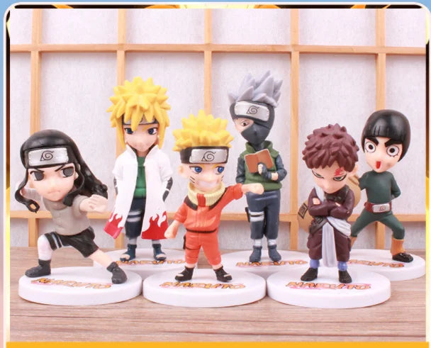8CM Set Naruto Q Verison Figure Toys Cute Anime Mini Sasuke Kakashi Itachi Gaara Jiraiya Kawaii PVC Action Figurine Model Doll