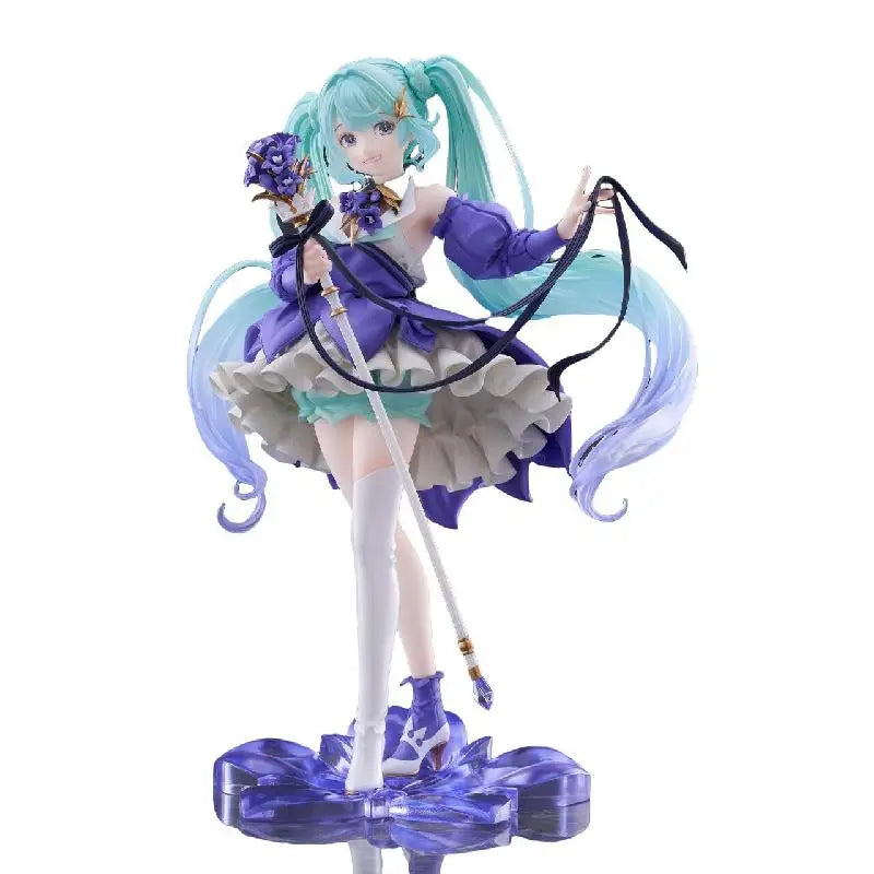 Original Taito Vocaloid Hatsune Miku 2024 Birthday Flower Ver. Figure Amp 21cm Figurine Collectible Anime Model Toy Kid Gifts