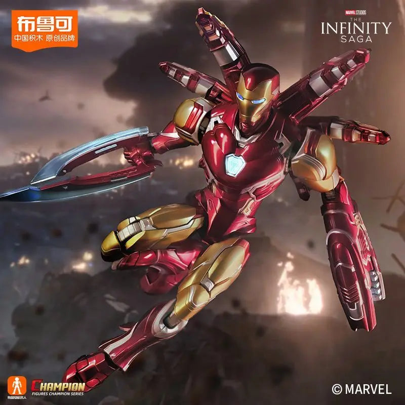 Original Blokees Marvel Champion Class Captain America Anime Figure Action Assembly Building Collection Model Toys Hobby Gifts