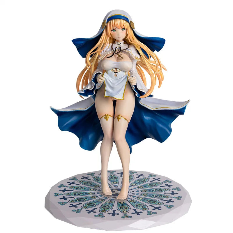 26cm Sister Charlotte In Sacred White Japanese Cartoon Figures Game Models Statue Girl Models Boys Collectible Ornament Doll Toy
