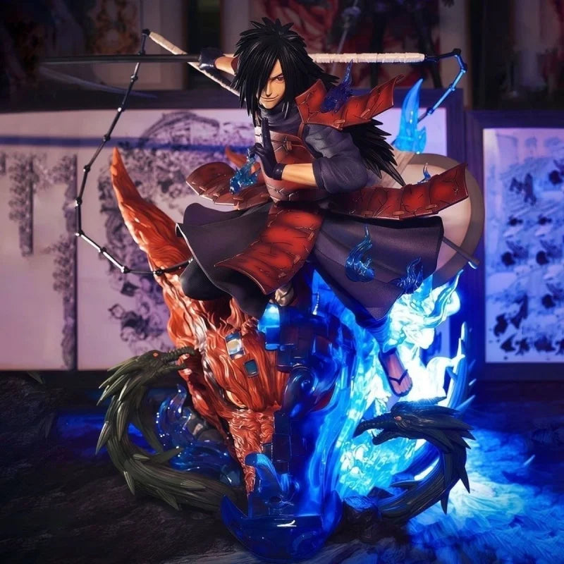 34cm Naruto Anime Figure Model Toy JT Version Uchiha Madara Action Figure Statue Kakashi Sasuke Collect Desktop Decoration Dolls