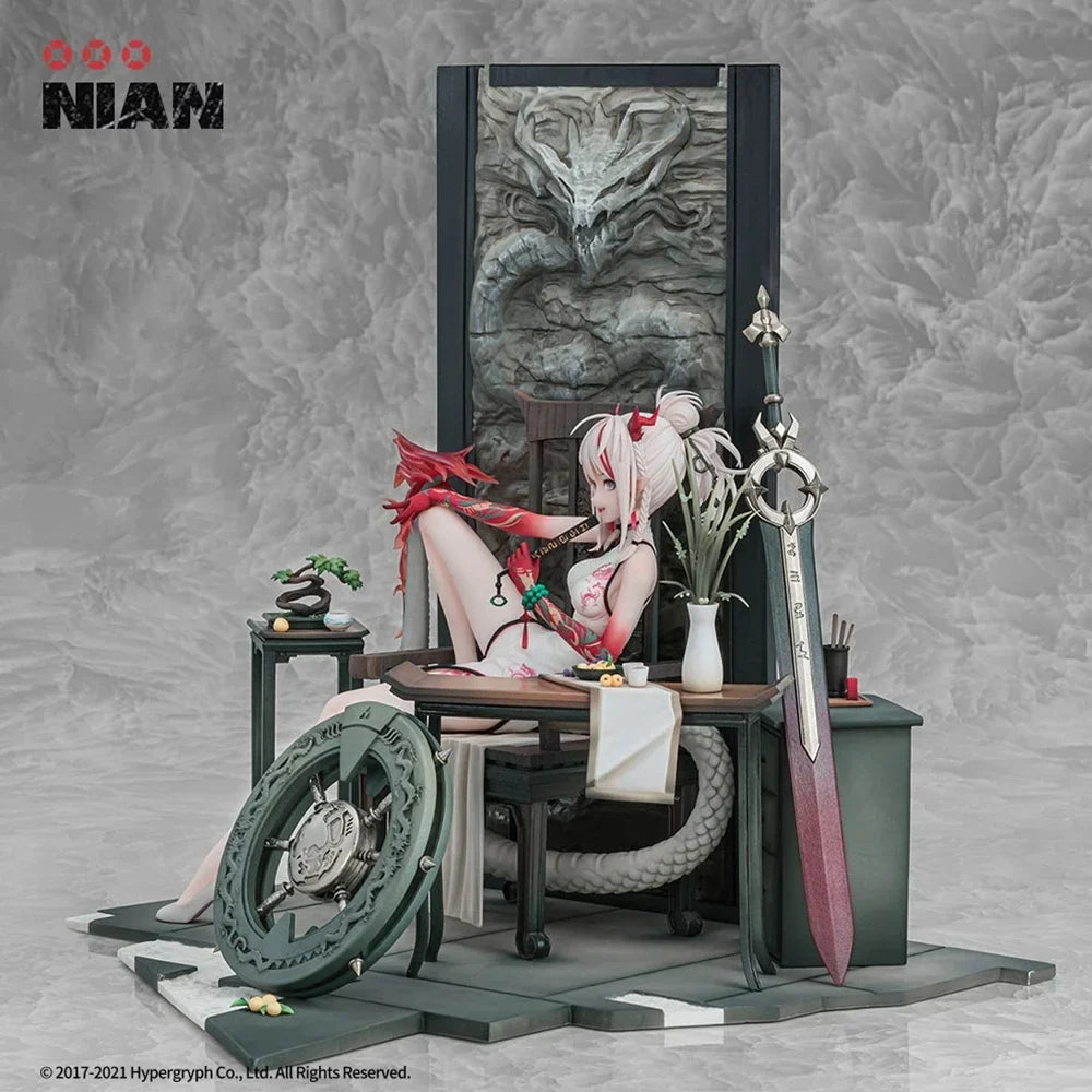 AniGame Arknights Nian 31cm 1·1/7  PVC Genuine Collectible Anime Figure Action Model Toys Holiday Gifts Original Product