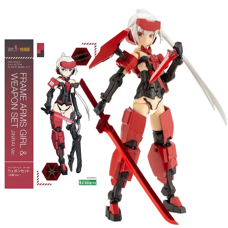 Kotobukiya Frame Arms Girl Model Kit Jinrai SET Anime Figure Building Kit Mobile Suit Girl Action Figures Toys Boys Gift
