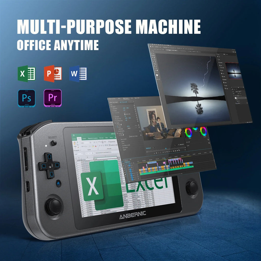 ANBERNIC Win600 5.94" Handheld Game Console Portable Gaming Laptop Computer 2 in 1 Gaming Player Support Windows 11 Steam OS