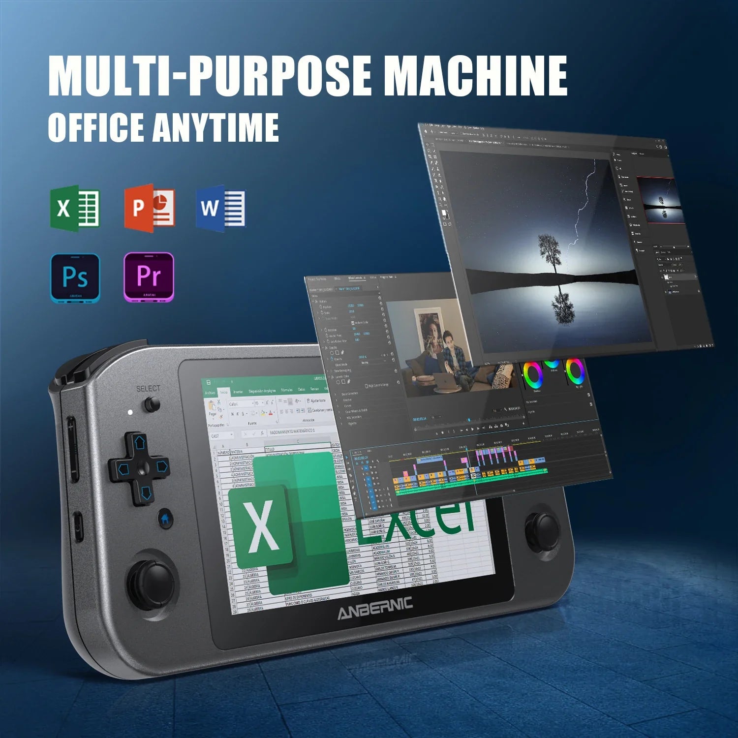 ANBERNIC Win600 5.94" Handheld Game Console Portable Gaming Laptop Computer 2 in 1 Gaming Player Support Windows 11 Steam OS
