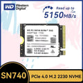 WD SN740 M.2 2230 1TB 2TB PCIe 4.0 NVMe SSD for Steam Deck Microsoft Surface ProX & SN5000S 2230 512GB & SN740 2242 256GB