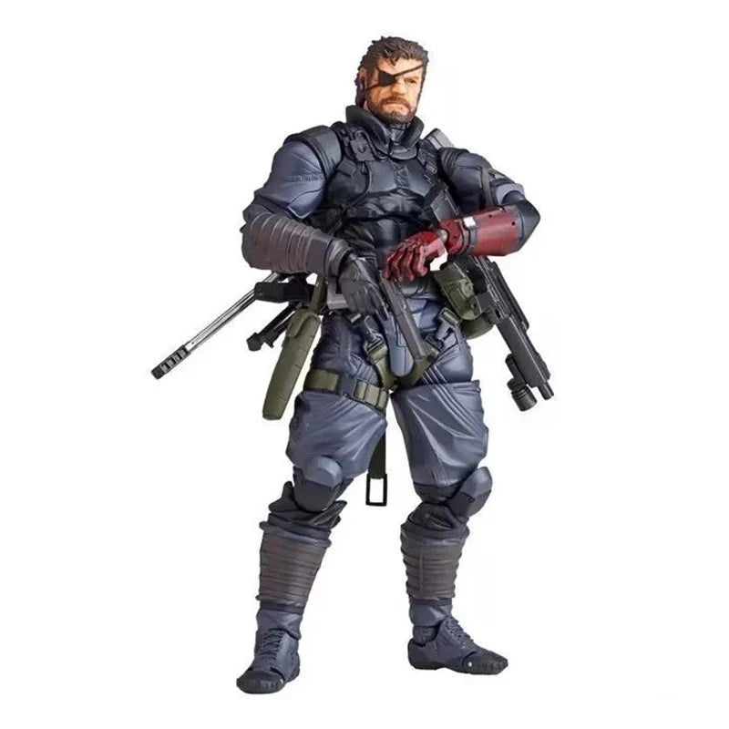 Kaiyodo Metal Gear Solid V Snake Action Figure Revoltech The Phantom Pain Snake Figurine PVC Collection Ornament Model Toys 15cm
