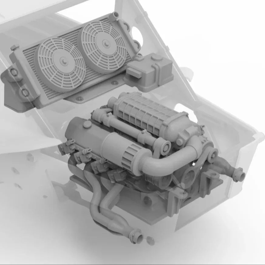 RC Car  Engine Model Decoration for 1/10 VP OPTIC H10 KIT TRX4 Defender AXIAL SCX10 RC4WD Sport Jeep K10 TF2 TRX6 G63