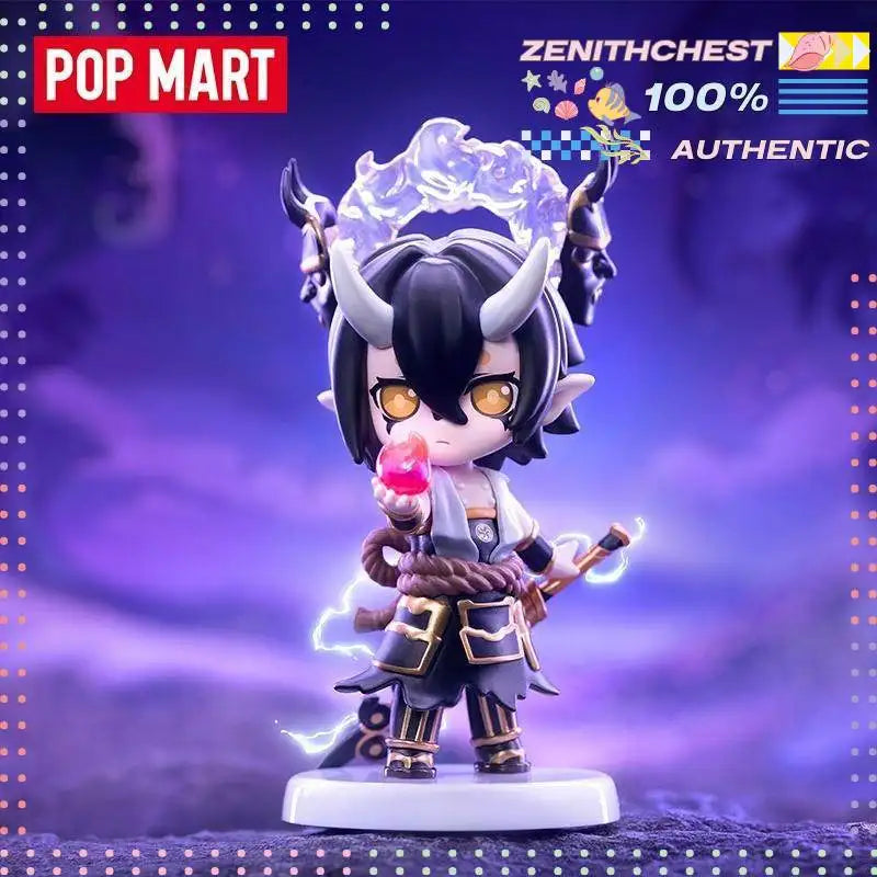 Authentic POPMART Onmyoji Series Blind Box Figure Chic Collector's Item Desktop Accent Premium Present for Onmyoji Devotees