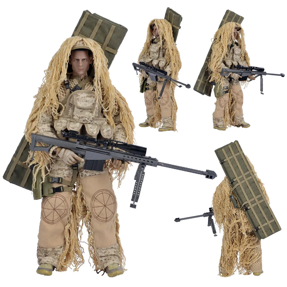 1/6 12 Zoll NB07 NB08 Männliche Soldat Gelenk-Actionfigur Mehrteiliges Plastiksammelobjekt Scharfschütze mit Barrett Militärmodellen