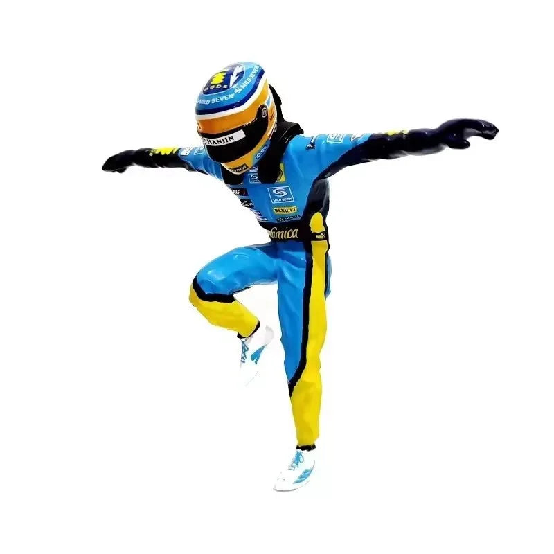 New 1:18 Scale 1Pcs Resin Model Scene Accessory Spain Winning Racing Vehicle Driver Racer Action Figures Collection Display Toy