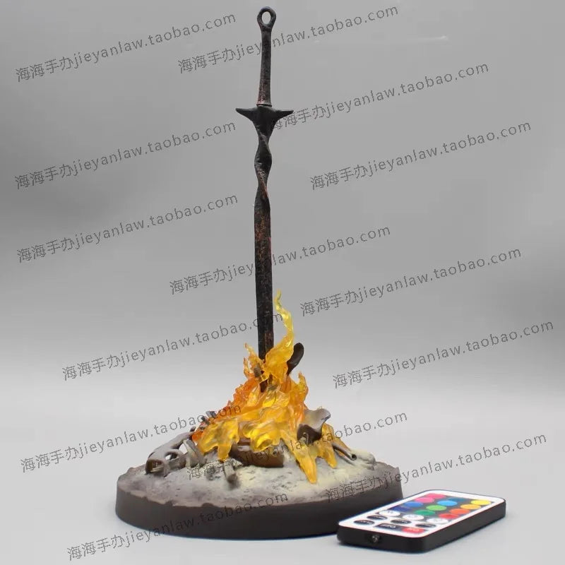 In Stock Anime DARK SOULS Figure Bonfire A Glowing Bonfire Figures Comes with Remote Control PVC Collection Model Christmas Gift