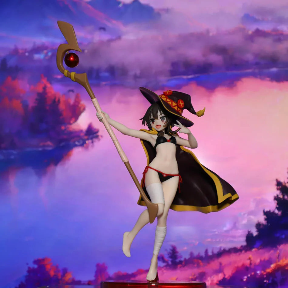 2025 New Anime God's Blessing on This Wonderful World 18cm Megumin Action Figure Cute Figurine Decor Statue Dolls