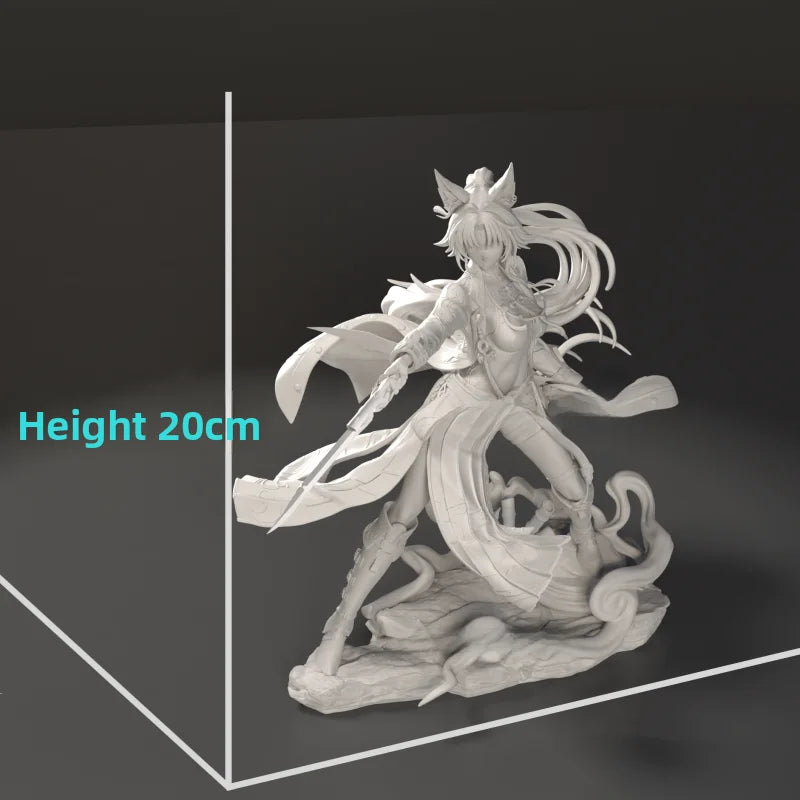 Practice White Mold Resin GK Assembly 3D Printing Static Figure Collectible Model Toy for Bilibili Fans over 8 Years Old