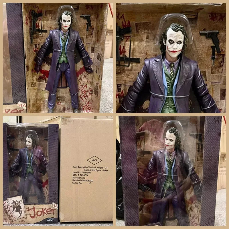 The Dark Knight Movie 18" (40cm) Joker Heath Ledger NECA 1/4 Scale Action Figure  Boxed Collectible Model, Super-Sized Poseable