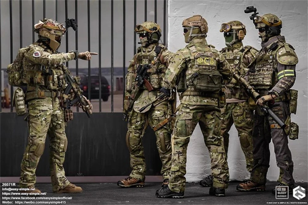Zu verkaufen Easy&Simple Die russische männliche Mann Soldat Puppe FSB Operation Einheit Komplettset Bewegliche Action-Puppe ca. 30cm ES 26071R