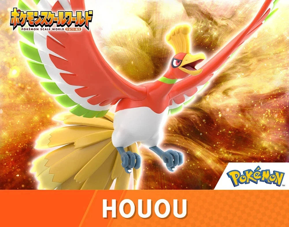 In Stock Original Bandai Pokemon Scale World Kanto Region Ho-Oh 1/20 Collectible Table Decoration Model Toys Figures Gifts