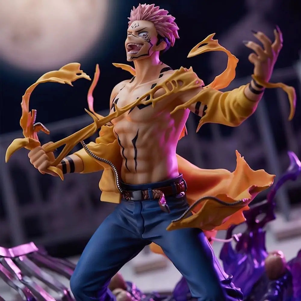 28cm 11 inch Anime Ryomen Sukuna Figures Pvc Statue Desktop Ornamen Collection Statue Model Decoration Room Desk Toys Children G