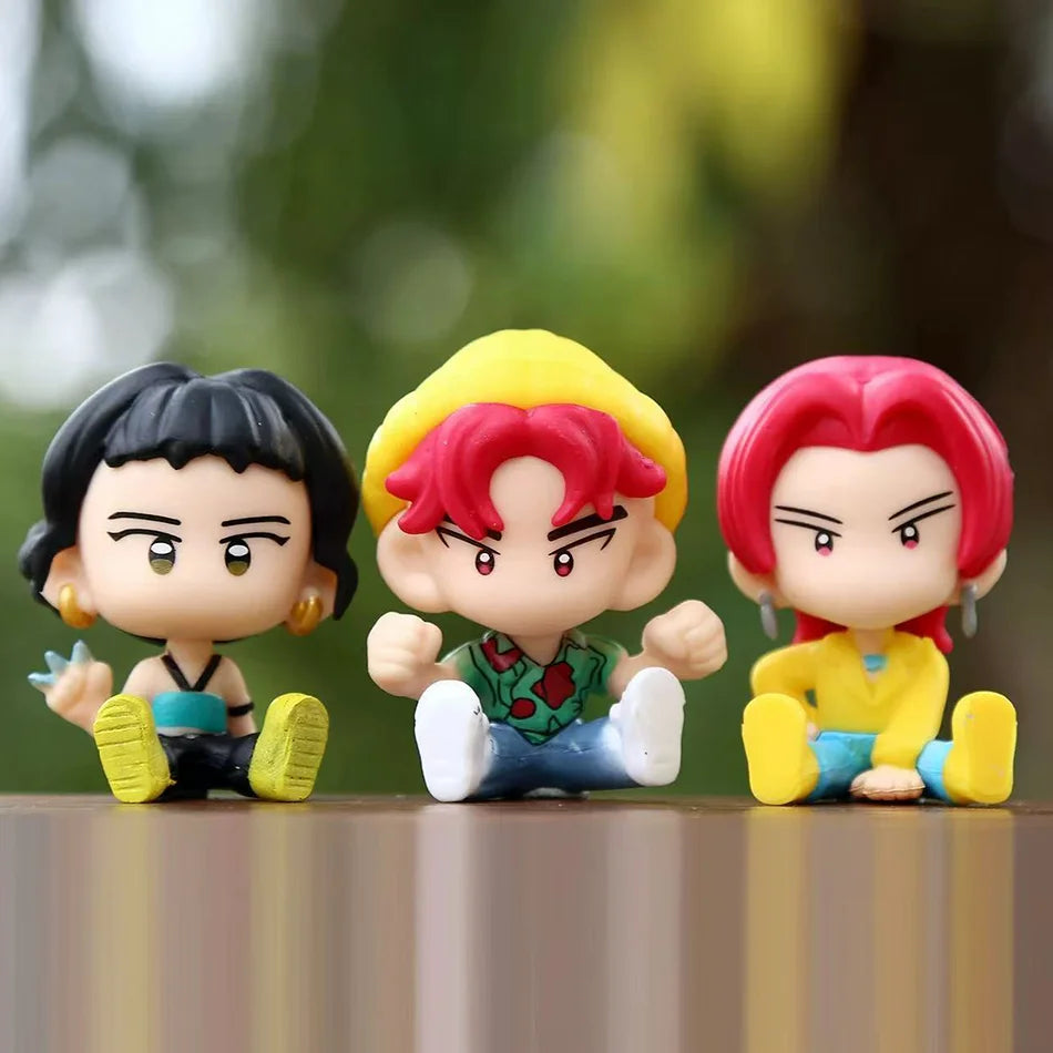 New Q version 10pcs/Set Kpop Demon Hunters Action Figure Toy Derpys Tiger Rumi Mira Zoey Sussy Figurine Doll For Fans Gifts