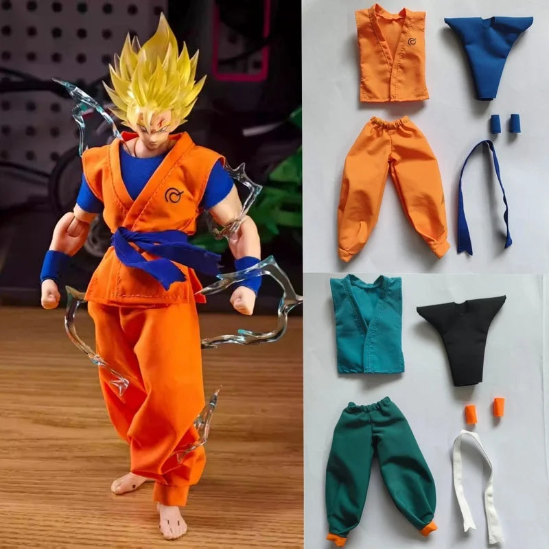 For Dragon Ball Clothes Series Figures Goku Daoist Robe Orange Uniforms Training Suit Goku Clothes Accessories Shf Toy No Figure