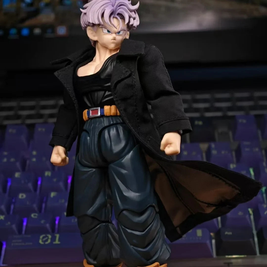 Dragon Ball Super Anime Shf Torankusu Handmade Long windbreaker Clothes Built In Iron Wire Is Suitable for 1/12 Humanoid Toys