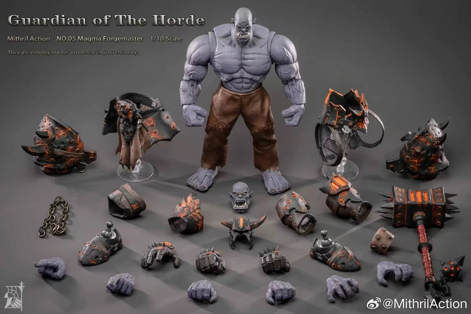 Official Grey Knight Tribal Guard 05 - Lava Forgemaster Articulated Model Gift In Stock
