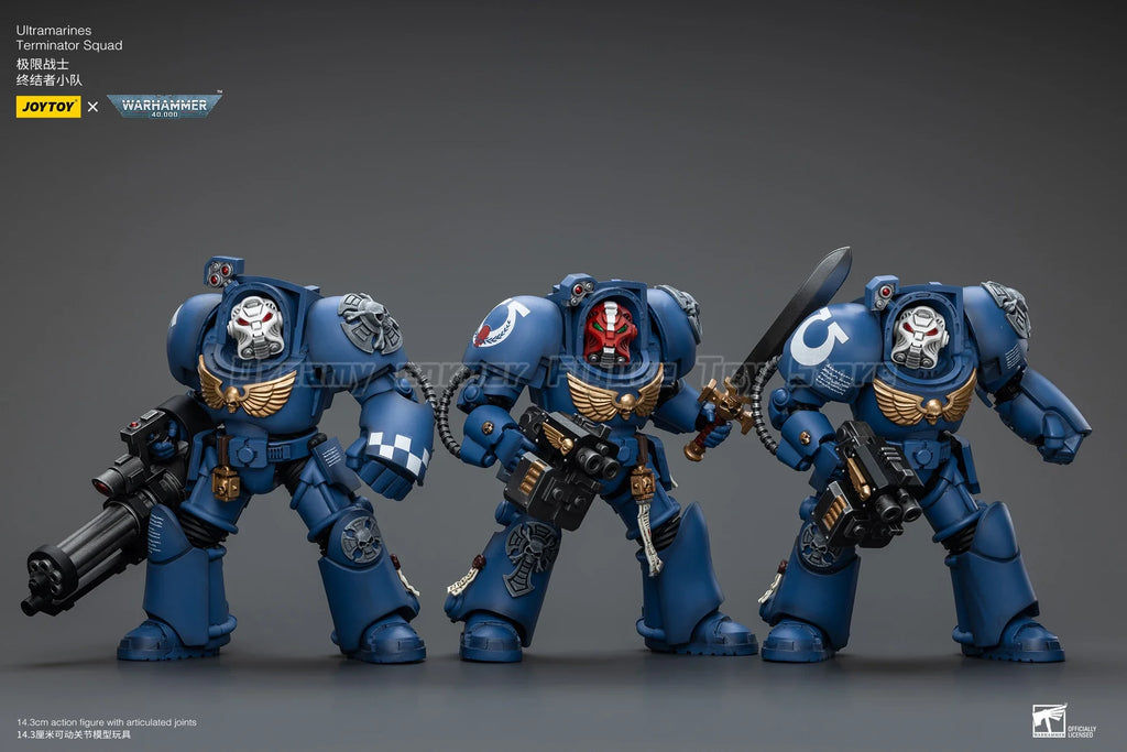 【In stock】JOYTOY Warhammer 40K Ultramarines Terminator Squad 3PCS 1/18 Action Figure Toy Model Gift