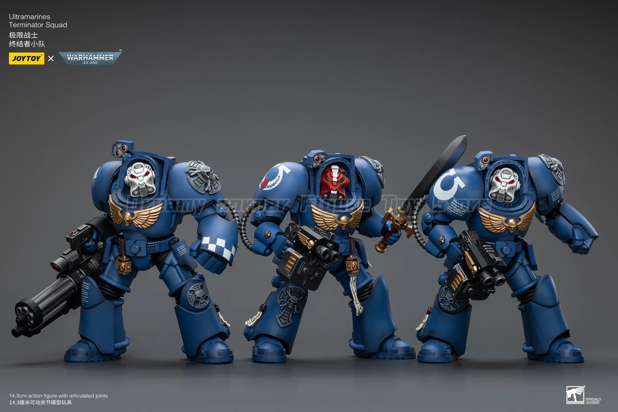 【In stock】JOYTOY Warhammer 40K Ultramarines Terminator Squad 3PCS 1/18 Action Figure Toy Model Gift