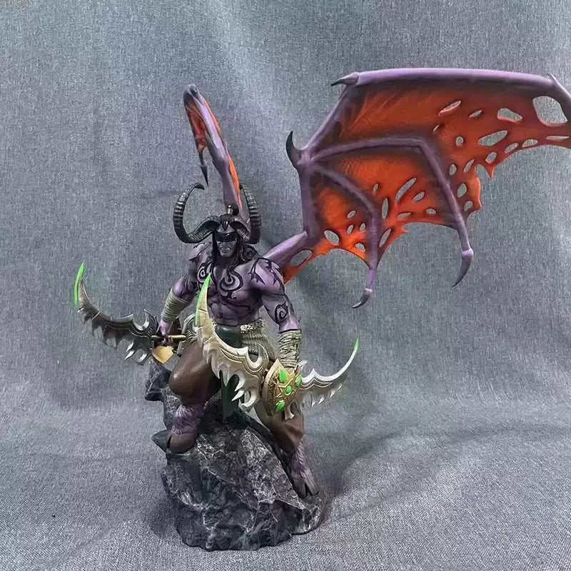 In Stock 35cm Illidan Stormrage Figure Warcraft  Anime Figures Collectible Desktop Ornament Decorations Best Gifts for Children