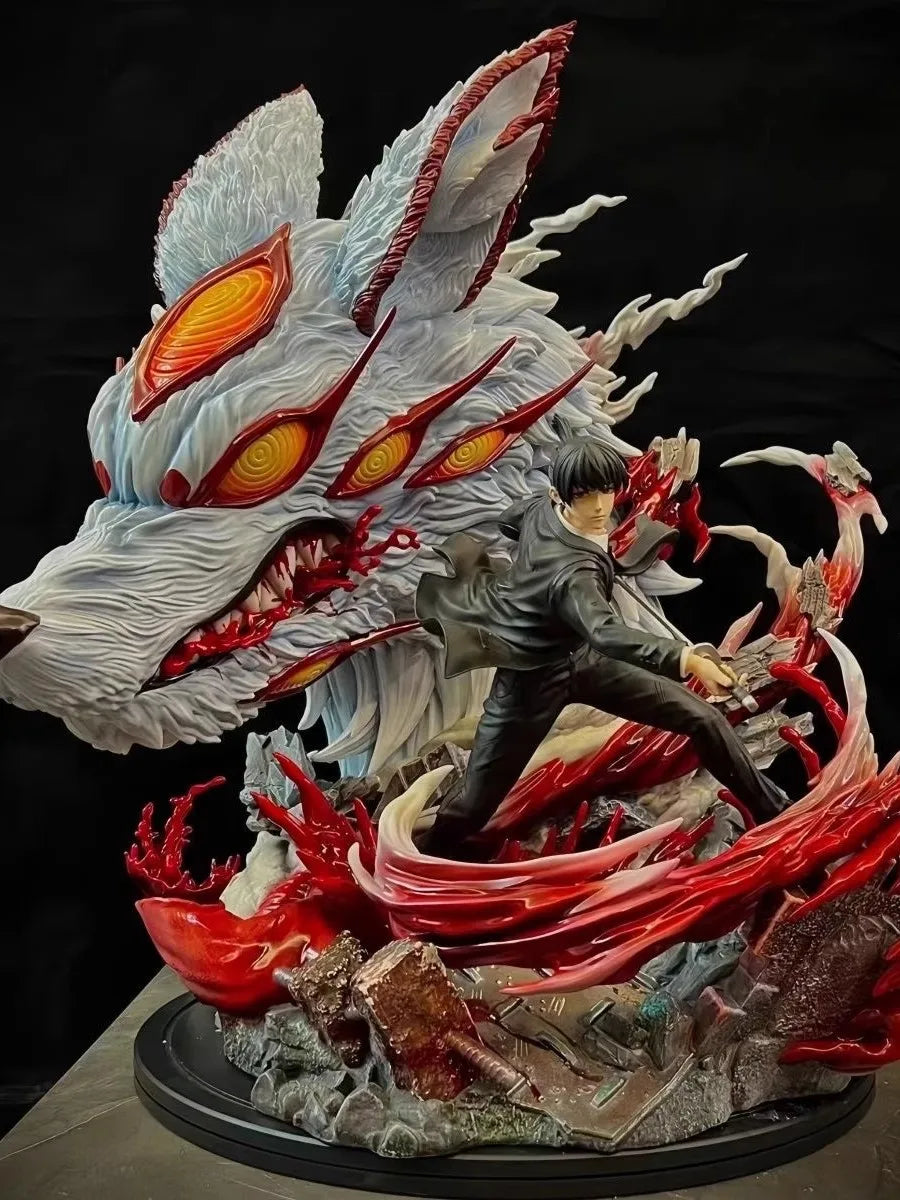 Reverse Blade Early Autumn  Saw Man Anime Sculpture Model GK Collectible Figure Trendy Plaything Scene Decoration