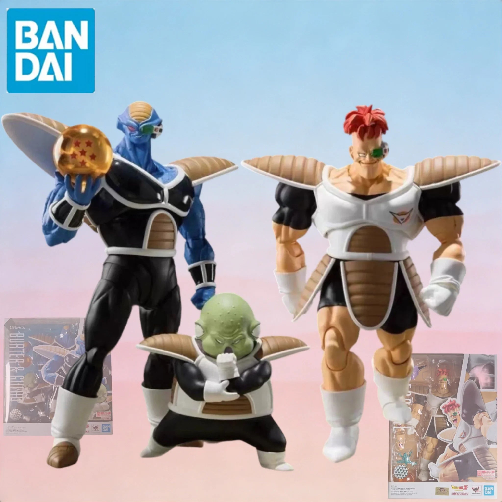 Auf Lager: Bandai SHF Dragon Ball Ginyu Force Captain Recoome Burter & Guldo 1/12 Actionfiguren Modell Sammlerstück Geschenk