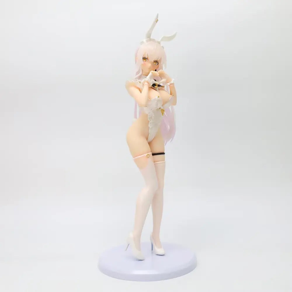 26cm Lucille Rabbit Girl Standing Hand Heart Gesture Anime Handmade Action Figures Desktop Case Decoration Ornament Gift