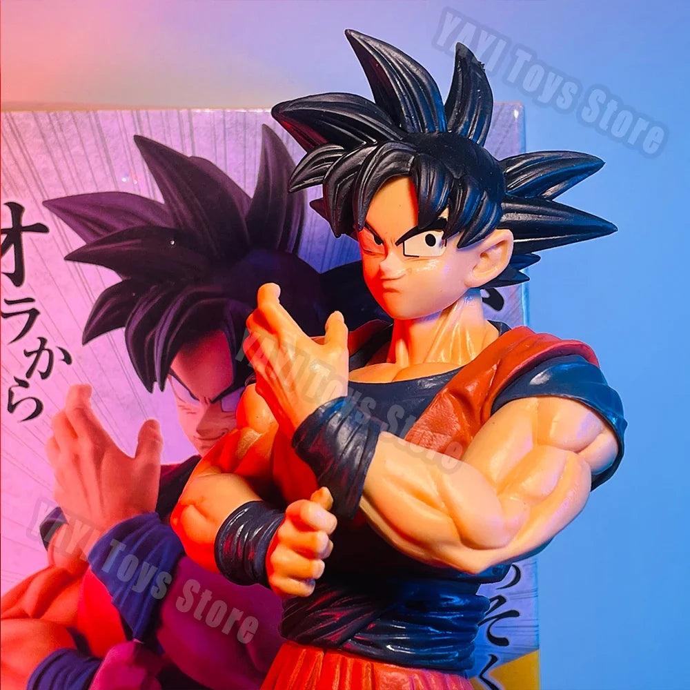 27cm Anime Dragon Ball Z Goku Figure Goku with Scouter Figurine  PVC Statue Action Figures Collection Model Toys Gifts