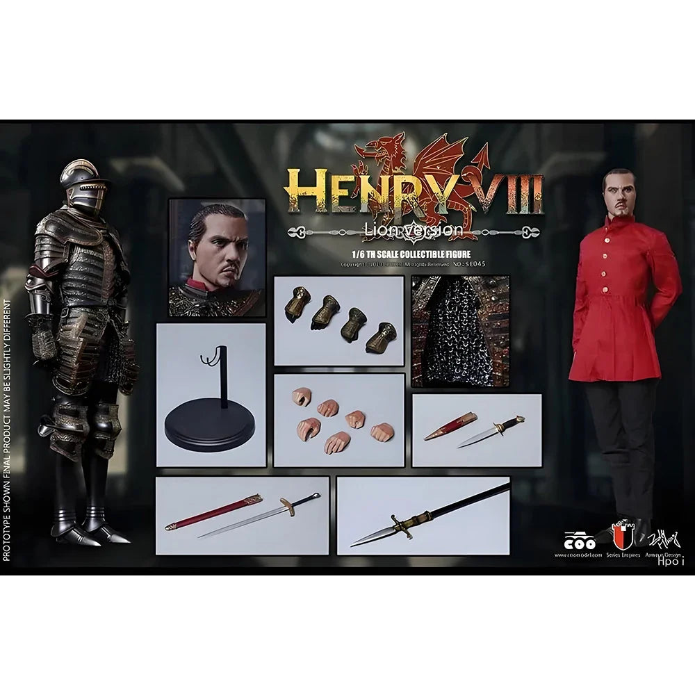 Original COOMODEL 1/6 SE045 Henry VIII Lion version action figure model toy 12 inch soldier