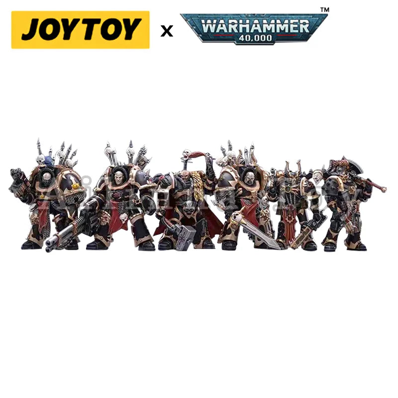 JOYTOY 1/18 Action Figure (6PCS/SET) 40K Chaos Warband Anime Collection Military Model