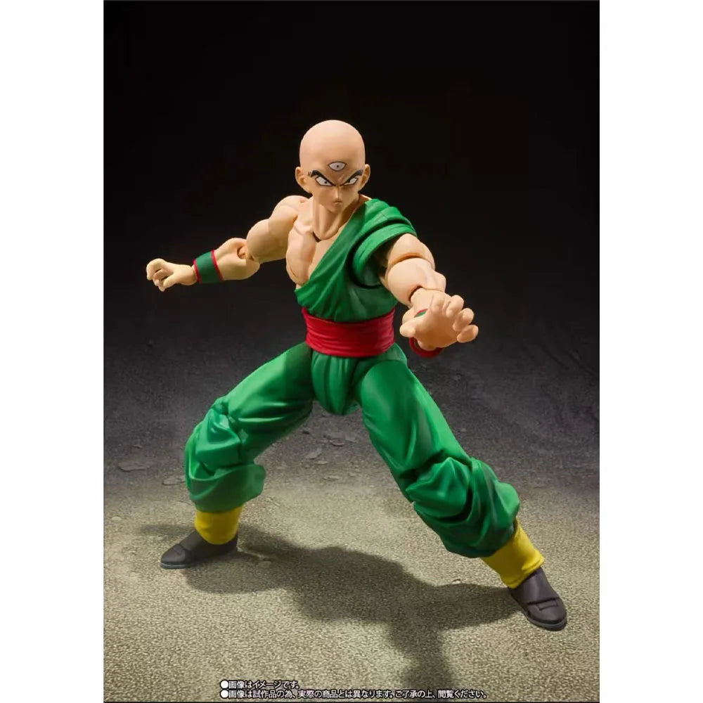 100% Authentic In Stock Genuine Bandai S.H.Figuarts Dragon Ball Tien Shinhan & Chiaotzu Anime Action Figure Collection Model Toy