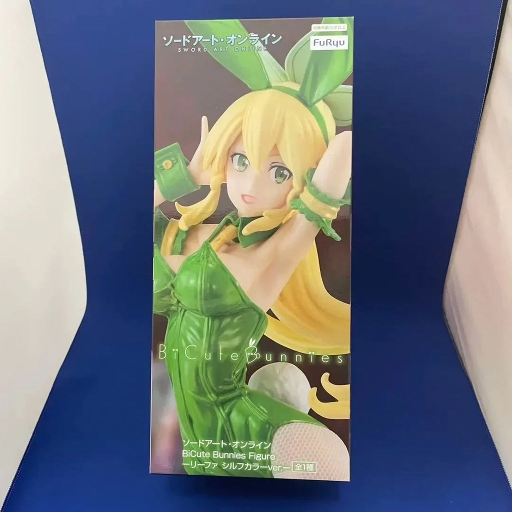 in stock  Furyu Original Sword Art Online BiCute Bunnies Figure -Leafa Sylph Color ver.- Anime Figure Action Figurine PVC Toys