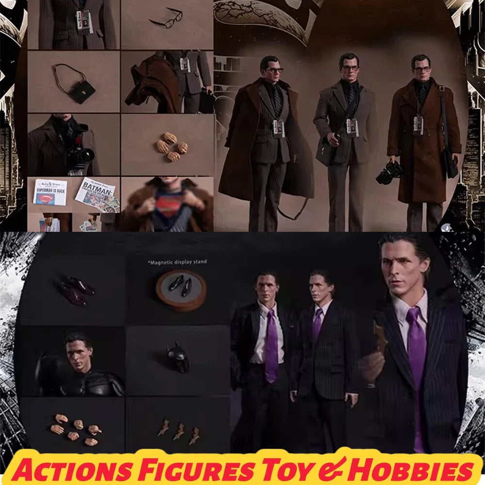 Ghost Toys 1/6 Sammlerstücke GH-010 Bruce Wayne GH-011 Superhelden-Reporter Clark Kent 12" Actionfigur Komplettset Modell